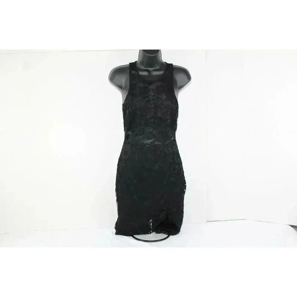 ladies HOMMAGE Black Lace Dress size S